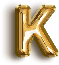 字母气球K字体设计